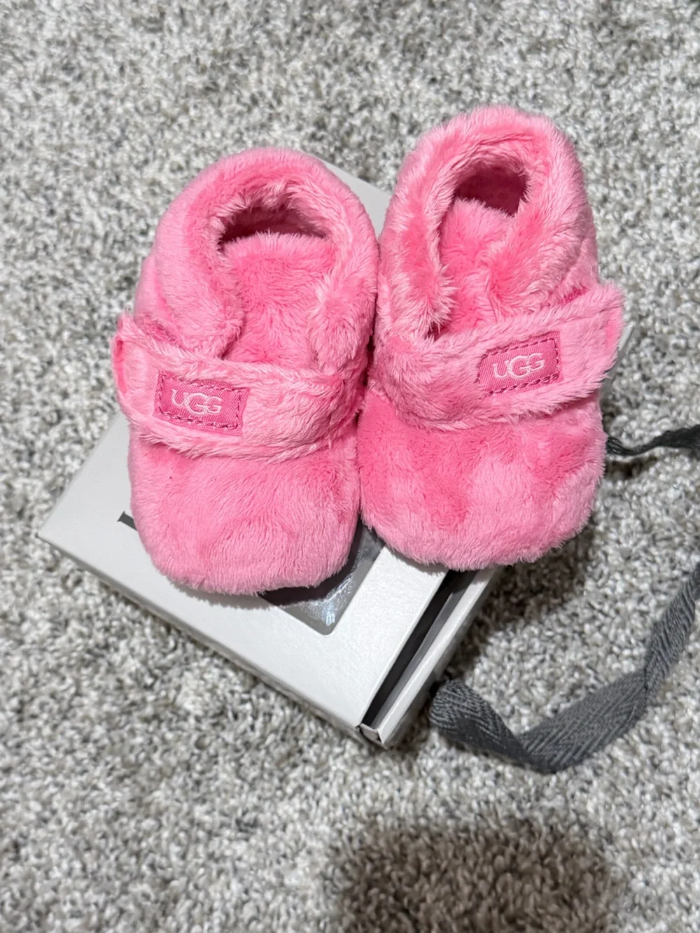 UGG Hot Pink Plush Infant Slippers
